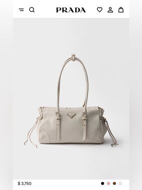 Prada Bonnie Medium Antiqued Leather Tote Bag